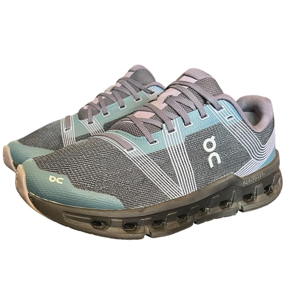 On Cloudstratus Womens 8.5 Magnet Mineral Grey Blue Running Shoes 55.98087
